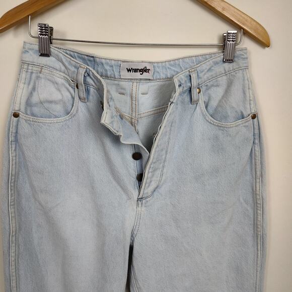 WRANGLER DISTRESSED HIGH WAISTED JEANS LITA WOMEN SIZE 10 BUTTONFLY  LIGHT WASH - Picture 8 of 17